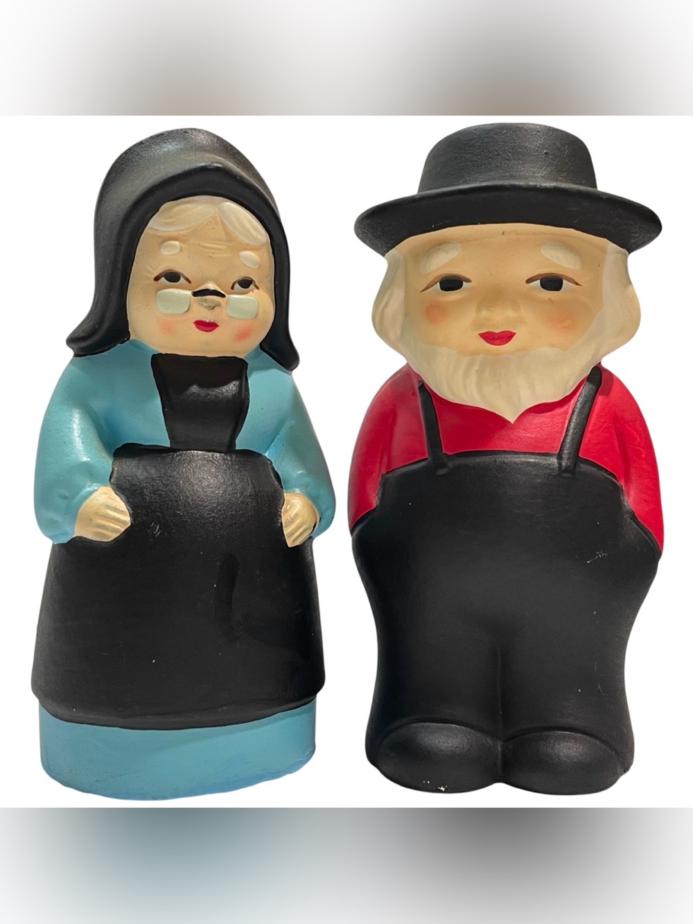 Vintage 1960s Brinn's Amish Couple Salt And Pepper Shakers - Made in Japan